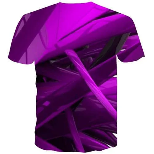 Purple T shirts Men Casual Shirt Print Geometric Tshirt Anime Psychedelic Tshirts Novelty Graphic Tshirts Casual Short Sleeve