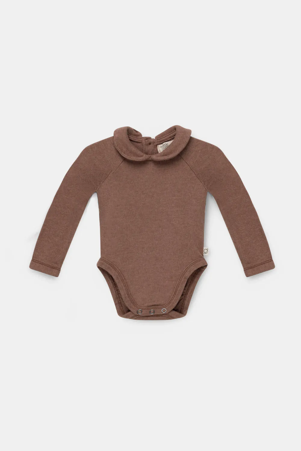 Recycled collared baby bodysuit