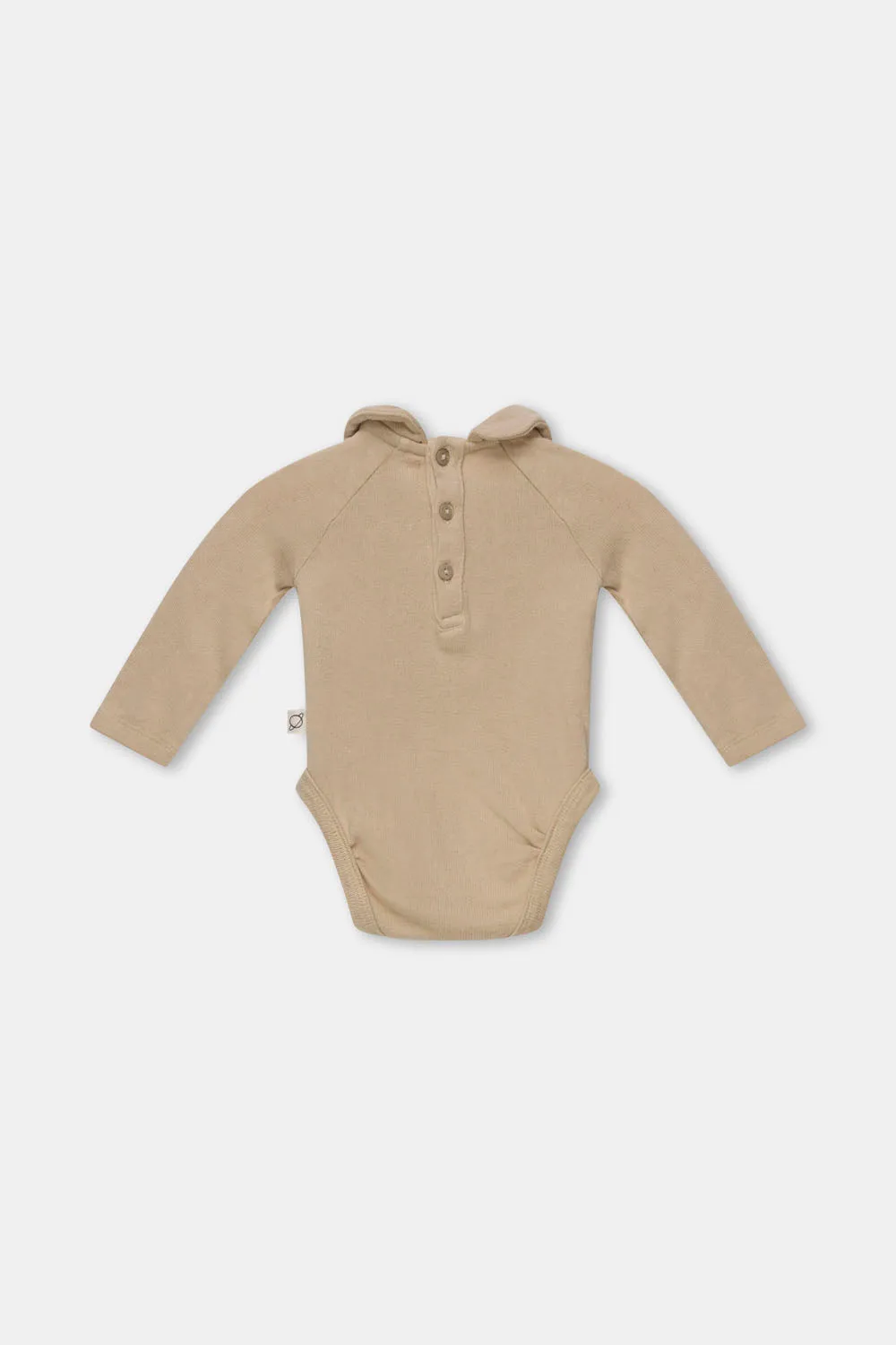 Recycled collared baby bodysuit