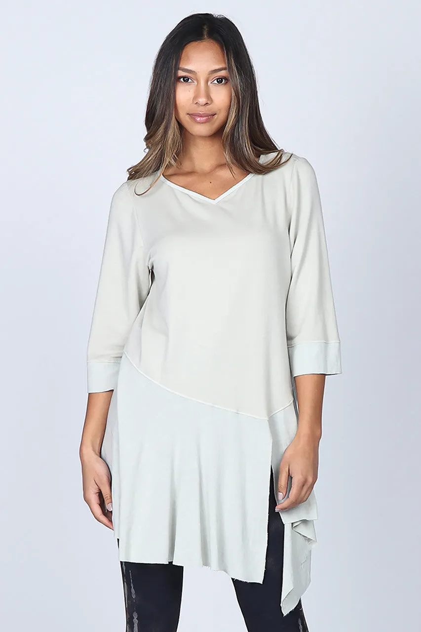 Seashell Baby French Terry V Neck Tunic