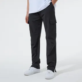 Straight Split Cargo Pant | Charcoal