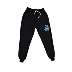 SWEET LEAF FLOWER EYE BLACK SWEATPANTS