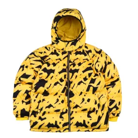 SWIRLING LOGO HOODIE WELLON PARKA YELLOW