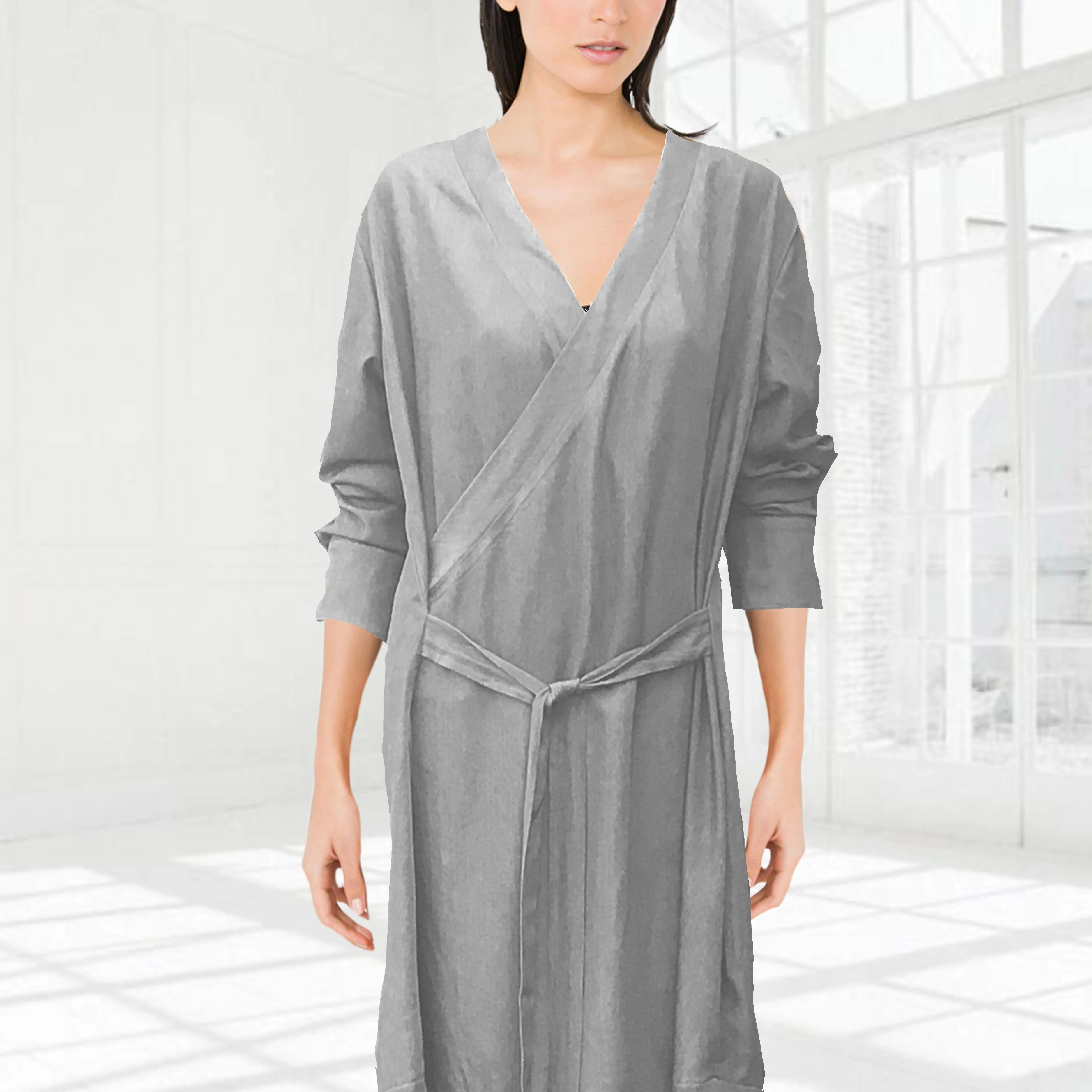 Tencel overslag tuniek jurkje / Tencel wrap tunic dress