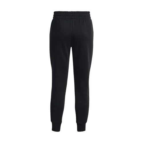 Under Armour Womens Rival Fleece Joggers, (001) Black / / White, Small