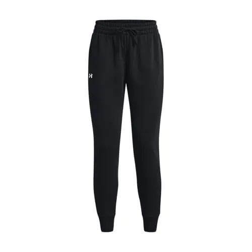 Under Armour Womens Rival Fleece Joggers, (001) Black / / White, Small