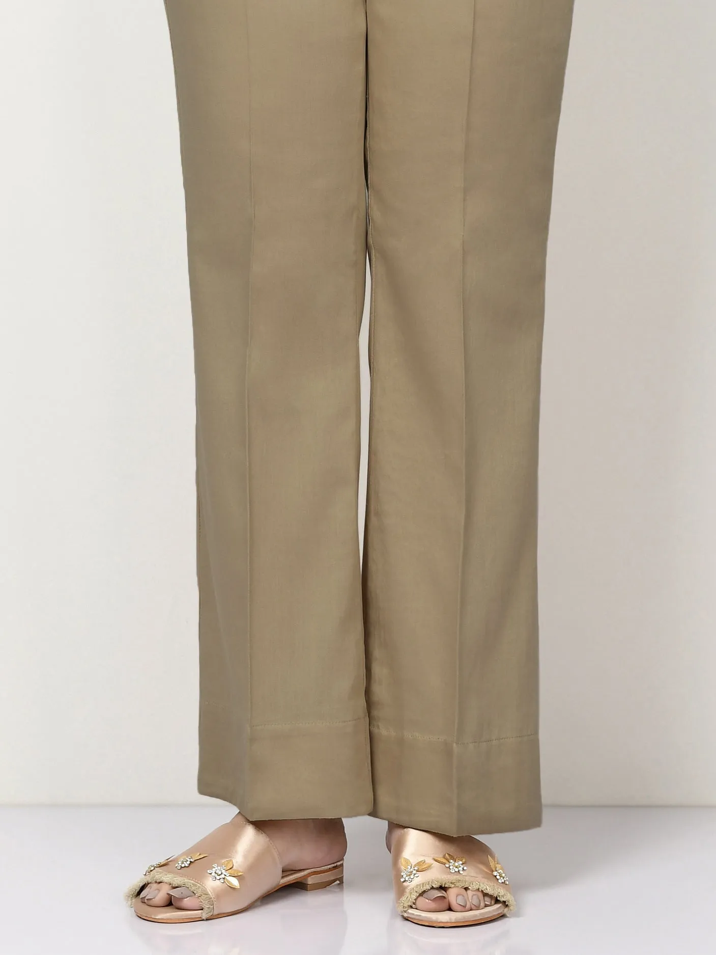 Unstitched Cambric Trouser - Light Brown