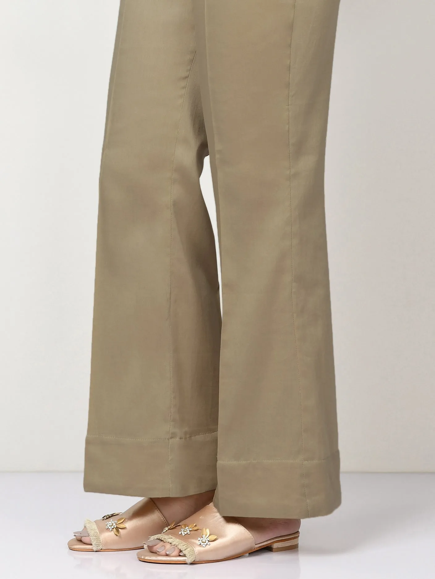 Unstitched Cambric Trouser - Light Brown