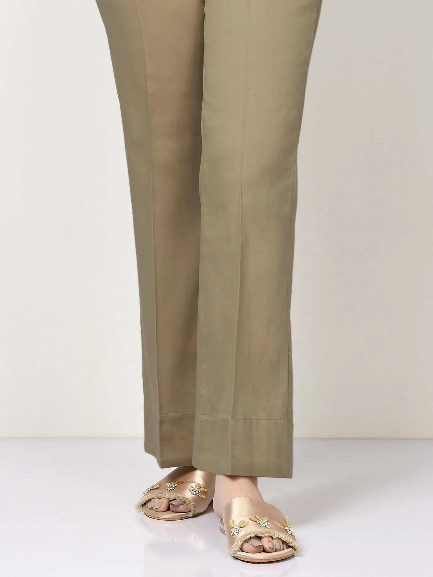 Unstitched Cambric Trouser - Light Brown