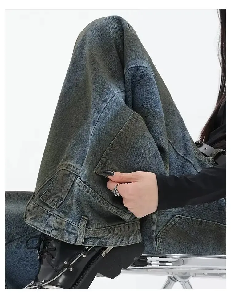 Women's Upside Down Oversized Baggy Jeans