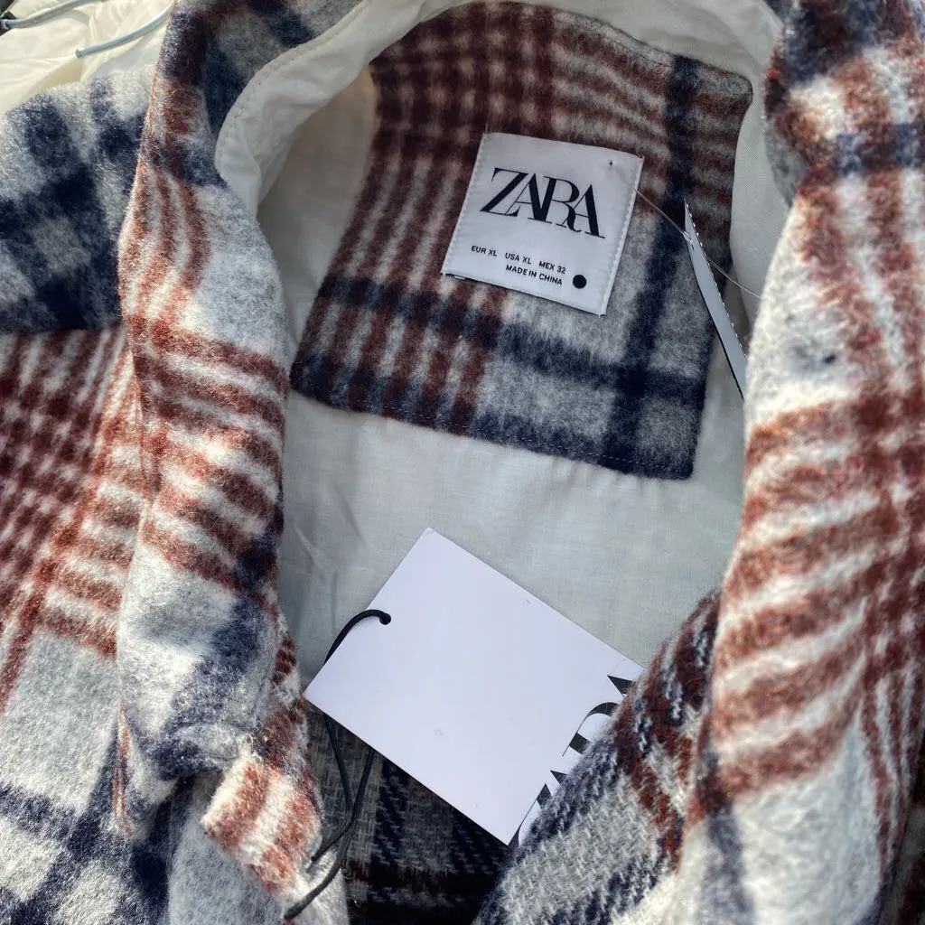 Zara plaid shacket NWT XL